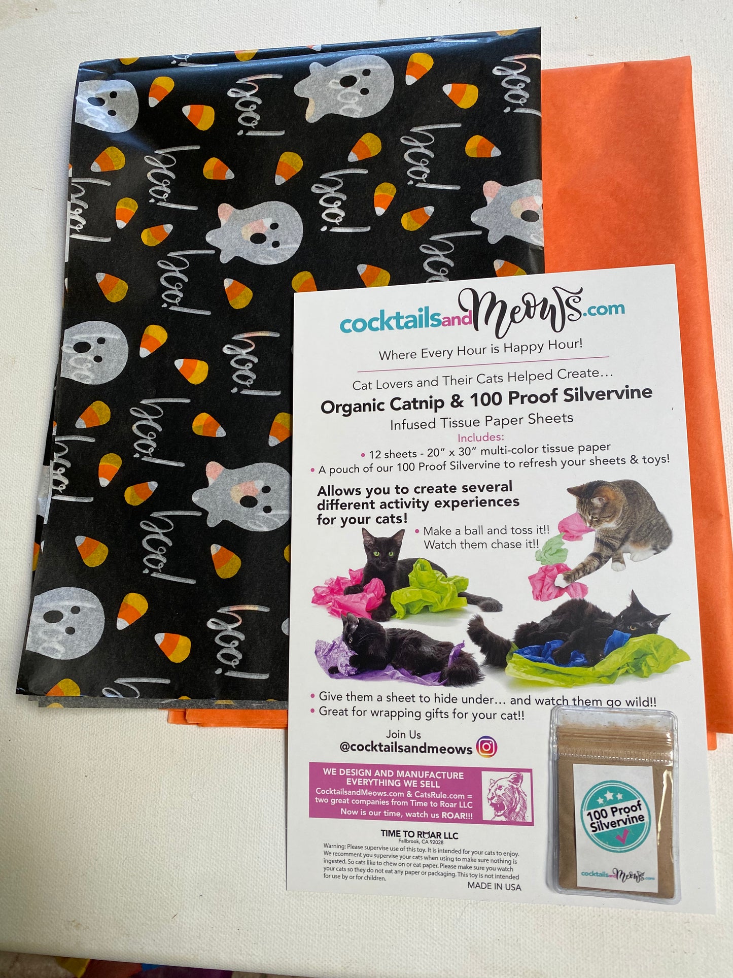 Silvervine & Organic Catnip Infused Crinkle Sheets