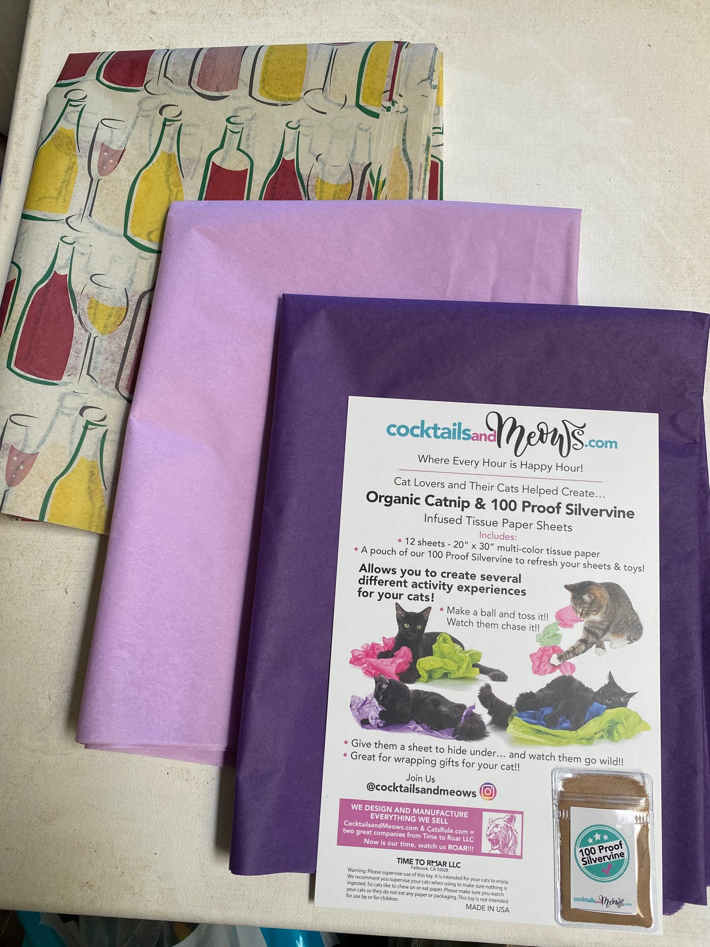Silvervine & Organic Catnip Infused Crinkle Sheets