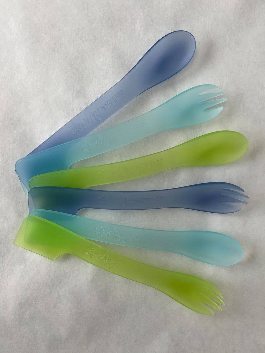 Dual Ended Food Spoon - Sky Blue