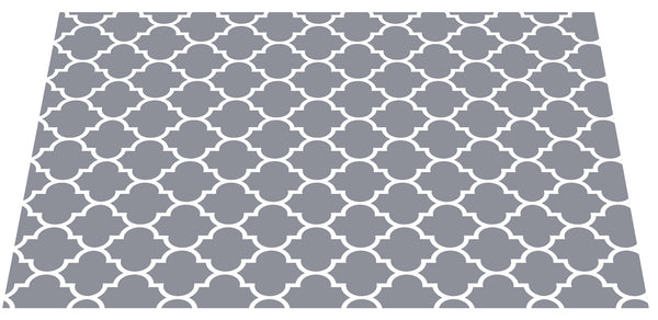 The Original Ribbed Foam Litter Mat - Black & White Geometric