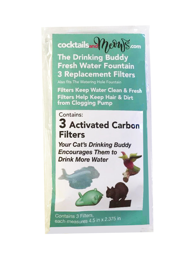 The Drinking Buddy Automatic Cat Water Fountain 3-pack Filter Replacement
