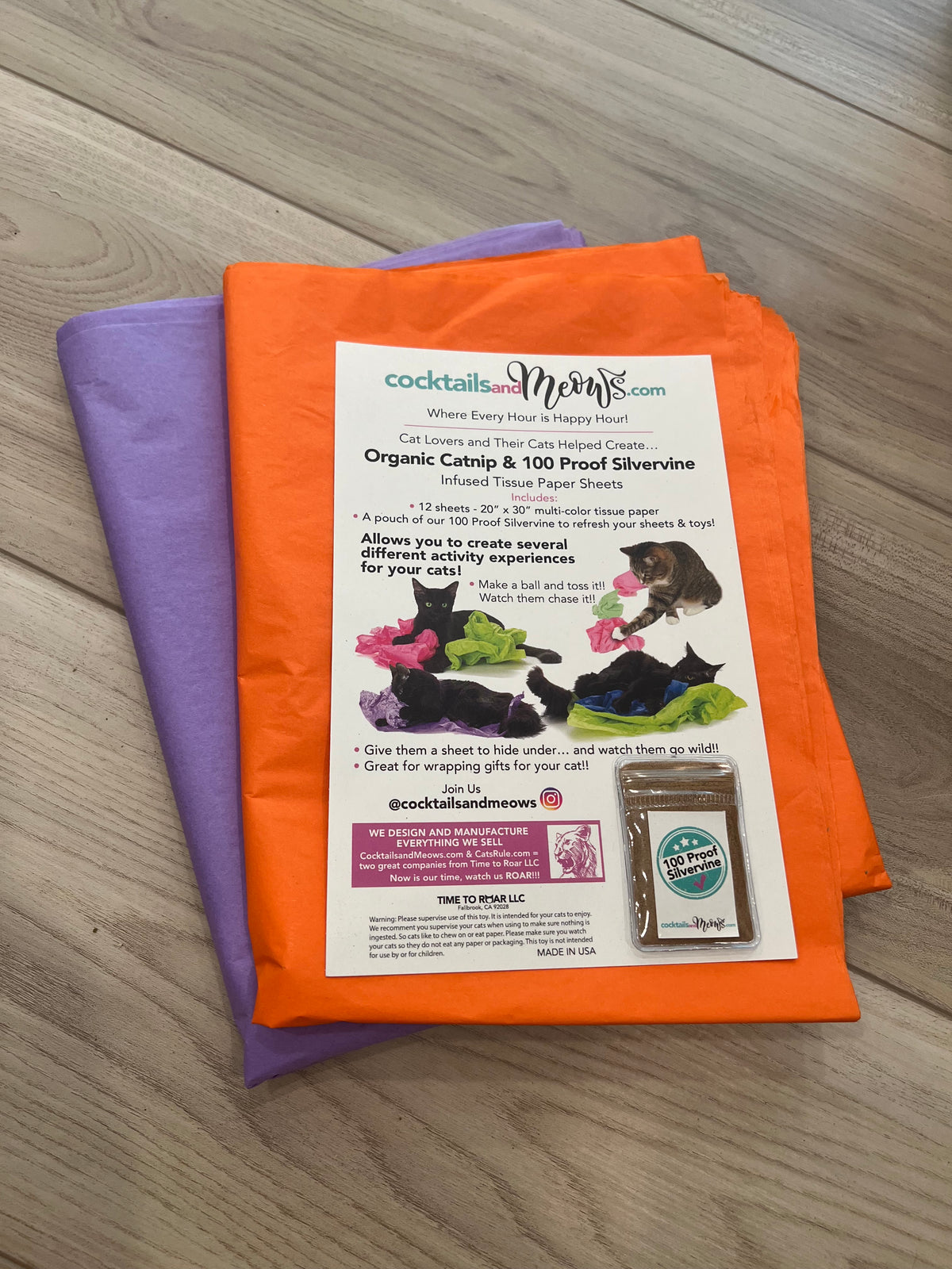 Silvervine & Organic Catnip Infused Crinkle Sheets