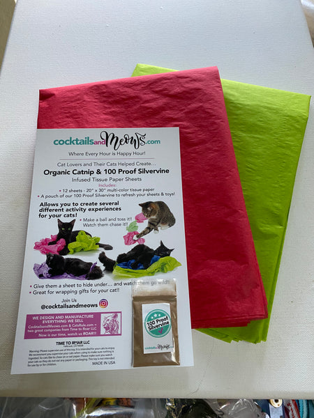 Limited Edition Holiday Organic Catnip & Silvervine Infused Paper Sheets