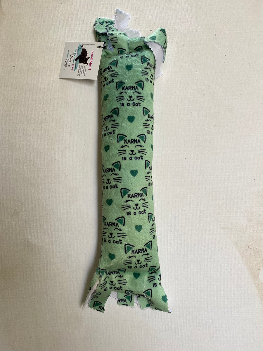 NEW! Karma is a Cat! Happy Hours XL Catnip & Silvervine Kicker - Green