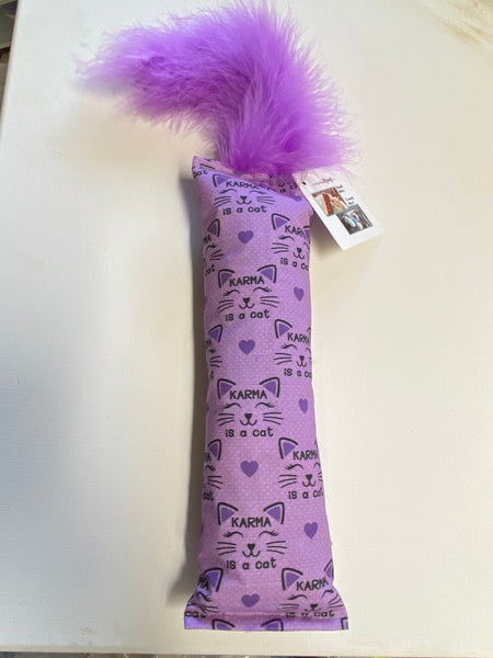 NEW! Karma is a Cat Catnip & Silvervine & Crunch Kicker with Marabou - Purple