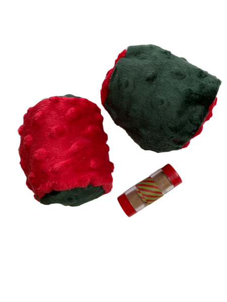NEW for Holiday! Ltd Edition Two Tone Catnip & SIlvervine CRUNCHY Evergreen Cylinder Value Set with Silvervine Shaker