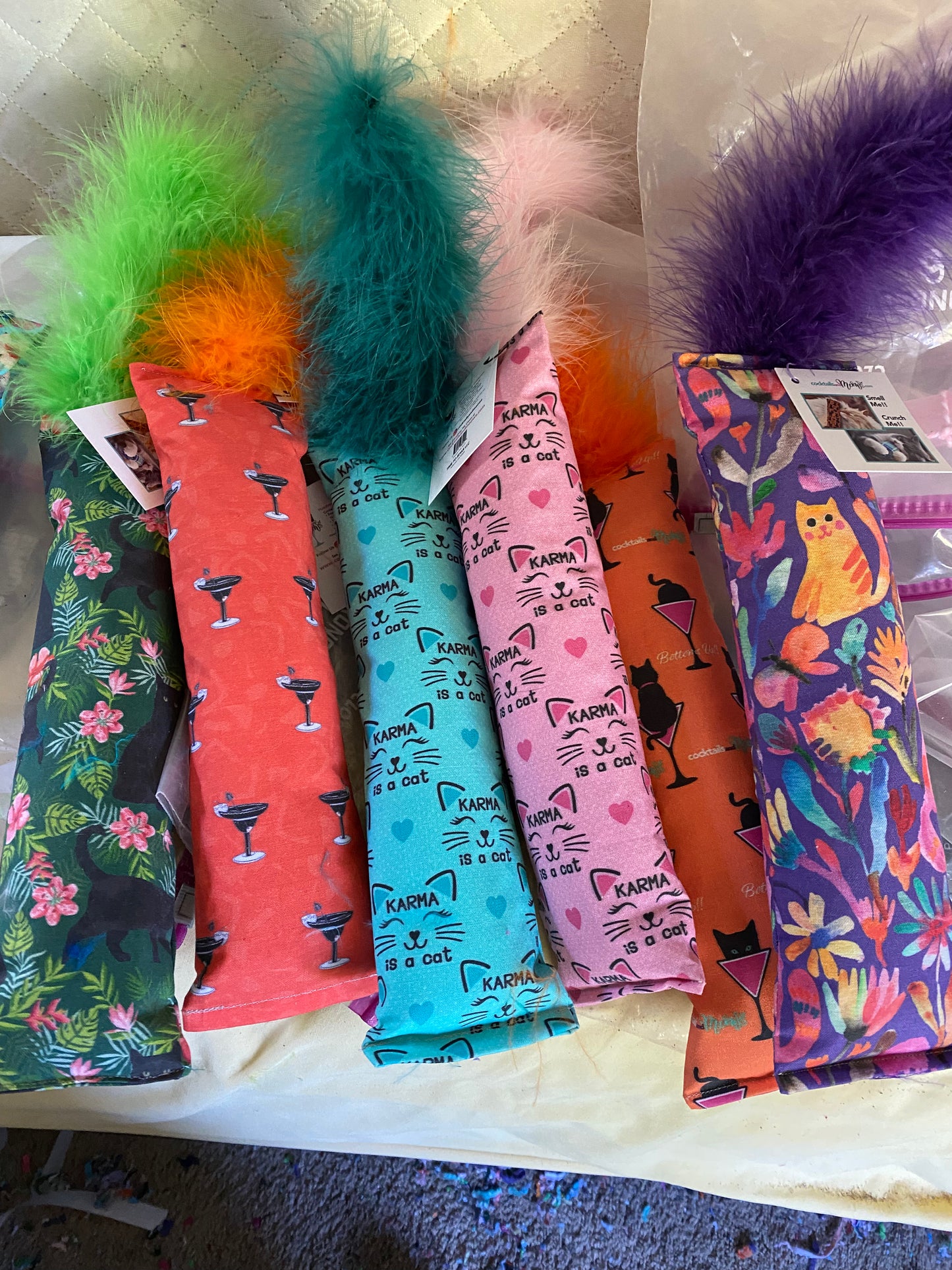 Crunch Crazy Feather 100 Proof Silvervine & Catnip  Kicker - Assorted Prints