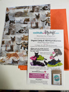 NEW! All Cats Organic Catnip & Silvervine Infused Paper Sheets (Allover Cats/Orange)