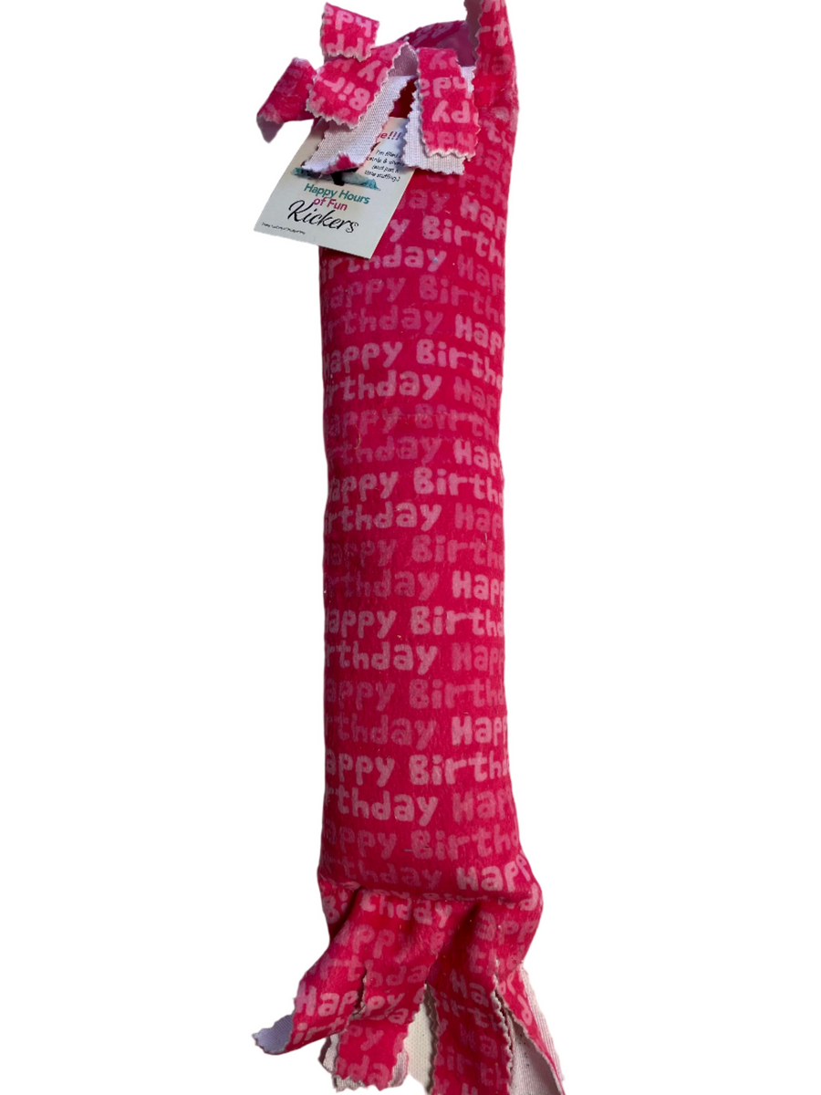Happy Birthday! 100 Proof Silvervine & Catnip XL Kicker (Bright Pink)