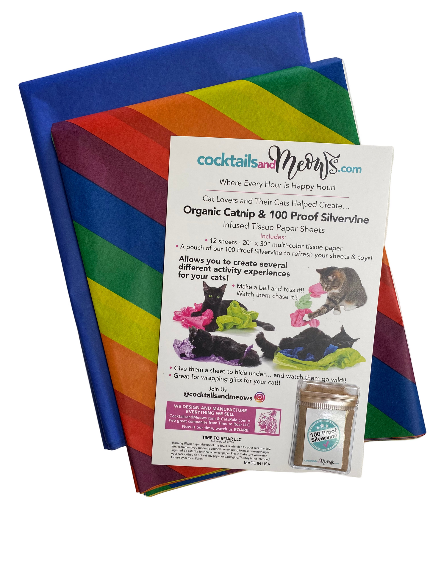 Silvervine & Organic Catnip Infused Crinkle Sheets
