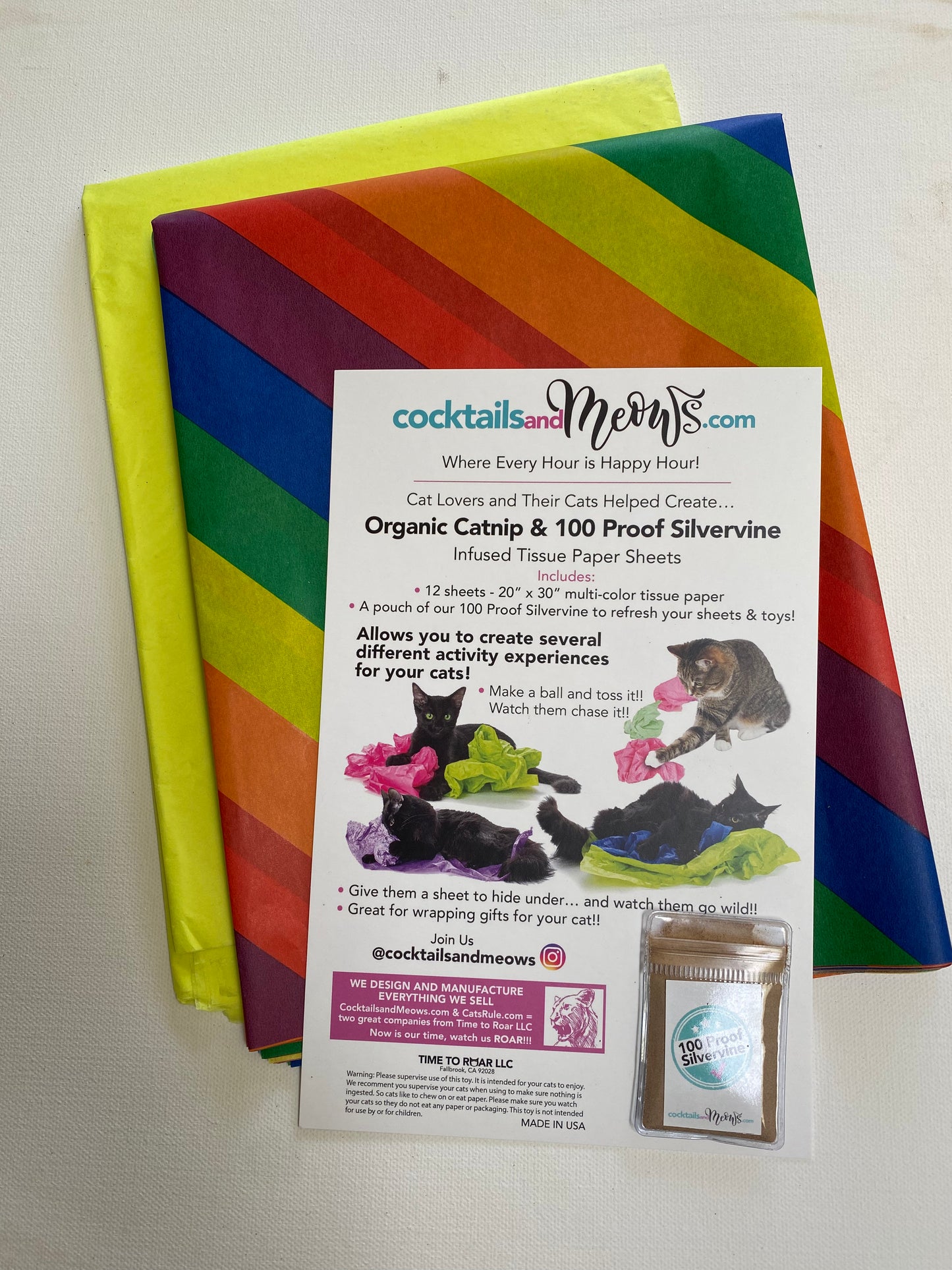 Silvervine & Organic Catnip Infused Crinkle Sheets