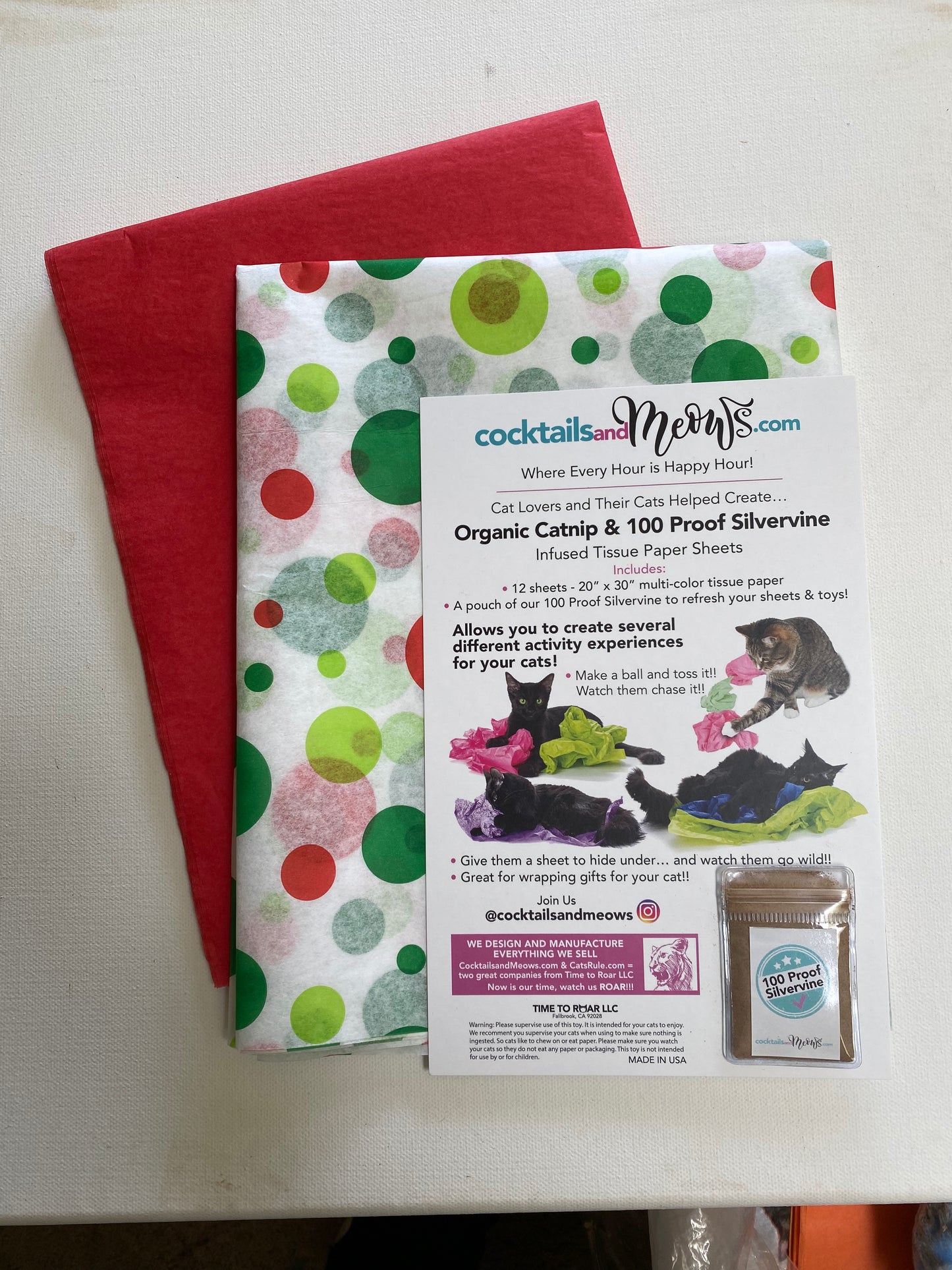 Silvervine & Organic Catnip Infused Crinkle Sheets