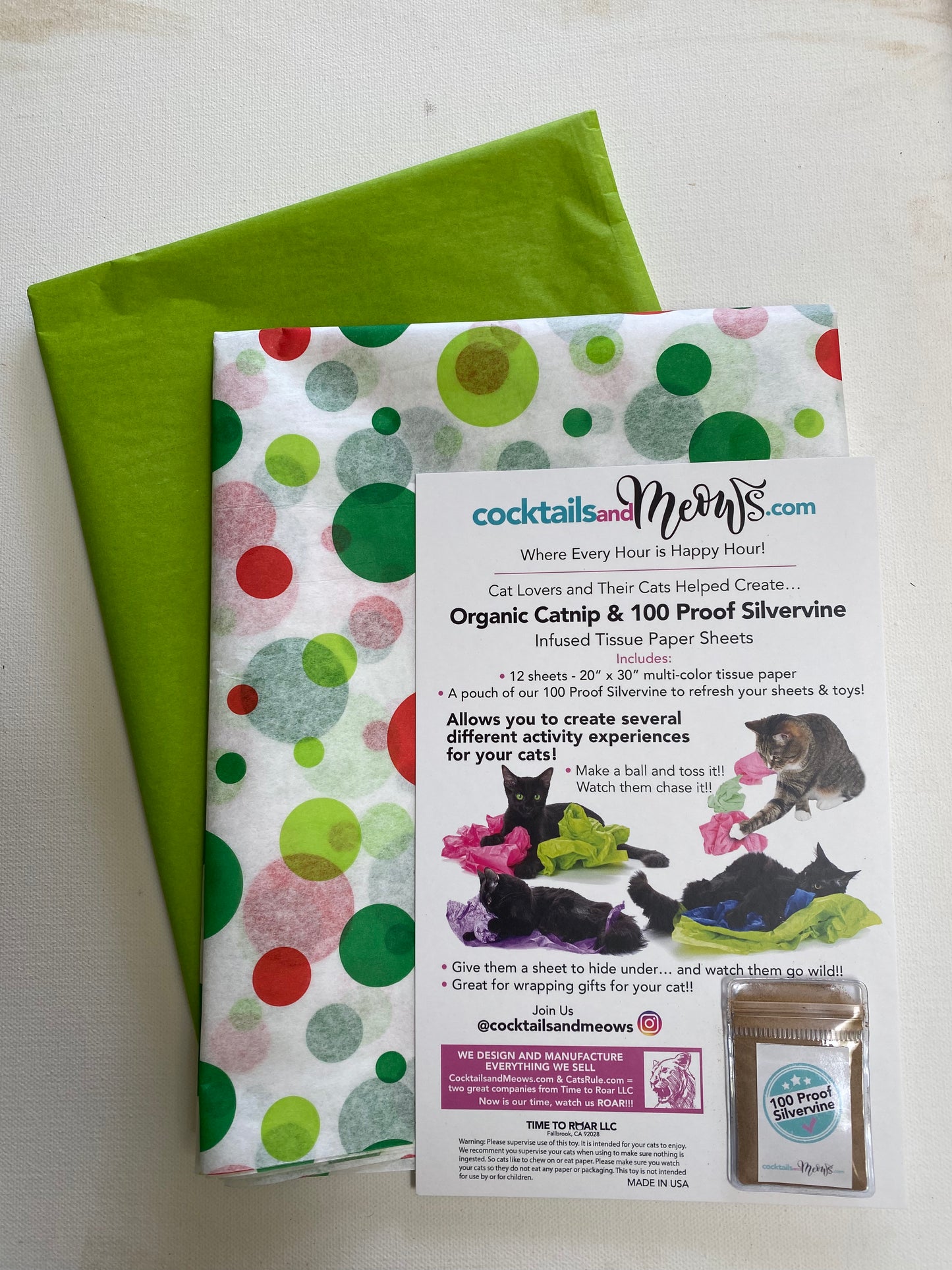 Silvervine & Organic Catnip Infused Crinkle Sheets