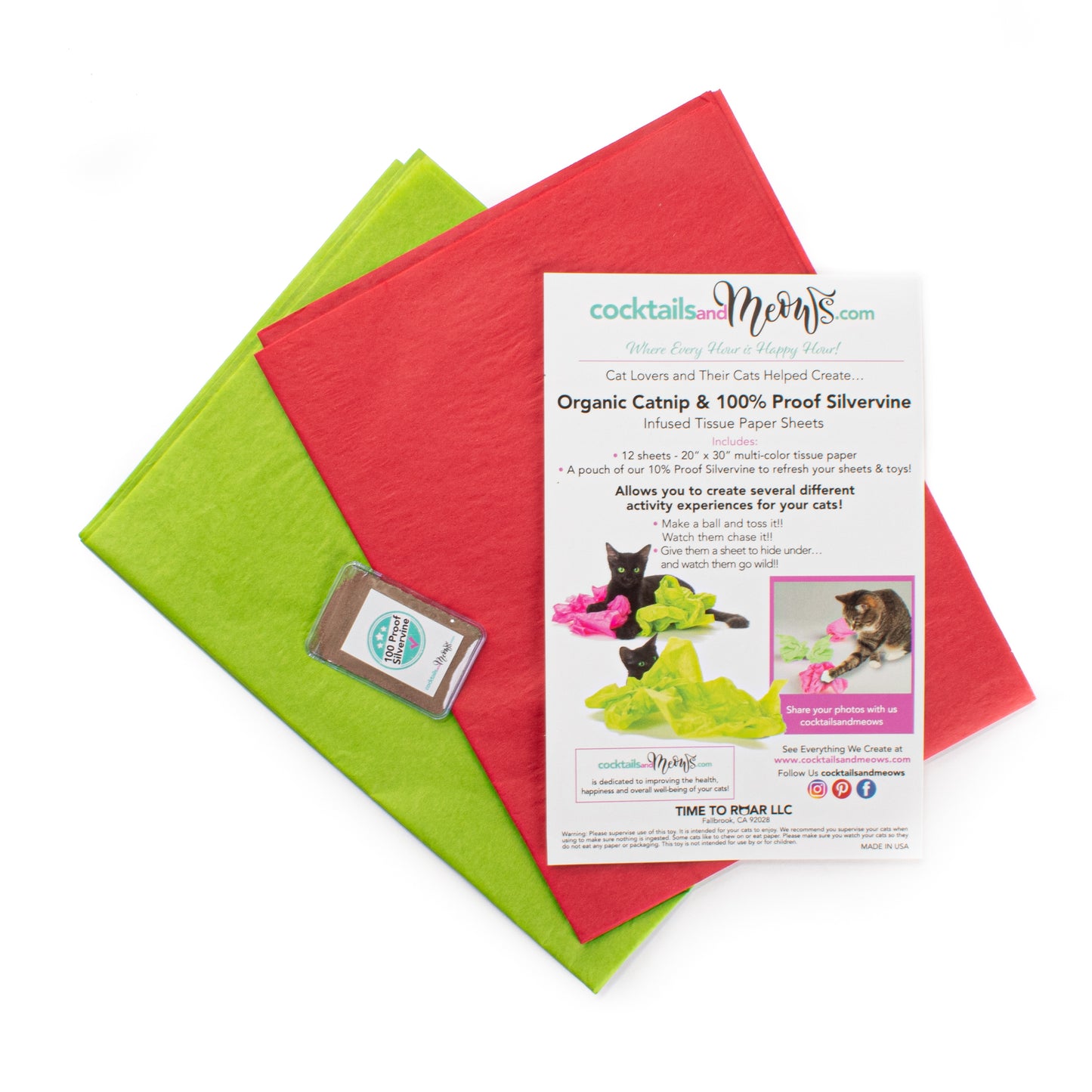 Silvervine & Organic Catnip Infused Crinkle Sheets