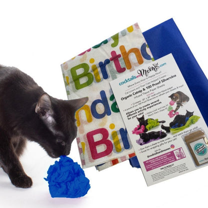 Birthday Silvervine & Organic Catnip Infused Crinkle Sheets