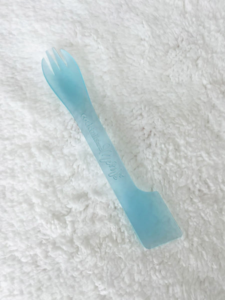NEW! Dual Ended Food Fork - Sky Blue