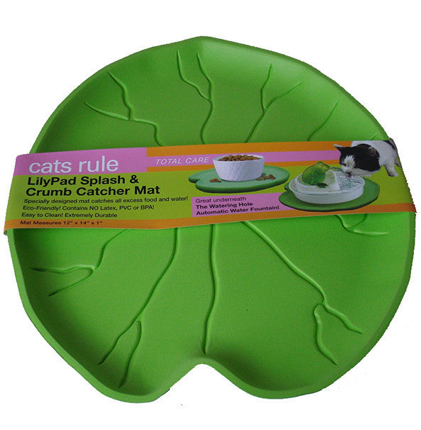 Leaf Cat Water Fountain Mat - Green