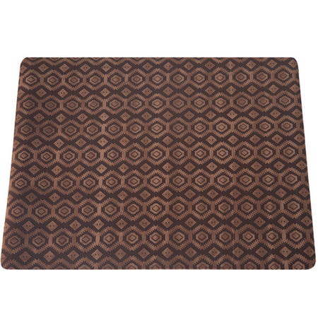 Deluxe Textured Microfiber Large Litter Box Mat - Chestnut Brown
