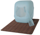 Deluxe Textured Microfiber Large Cat Litter Mat - Chestnut Brown