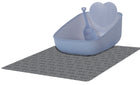 Deluxe Textured Microfiber Large Litter Box Mat - Grey Filigree