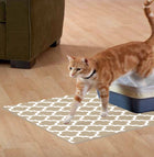 The Original Ribbed Foam LItter Mat - Brown Trellis