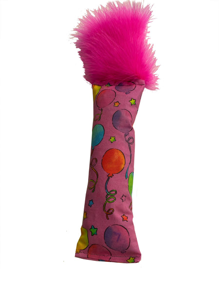 Celebrate with Balloons! Catnip, Silvervine & CRUNCH Kicker with MARABOU!!! (Pink)