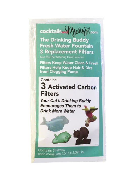 The Drinking Buddy Automatic Cat Water Fountain 3-pack Filter Replacement