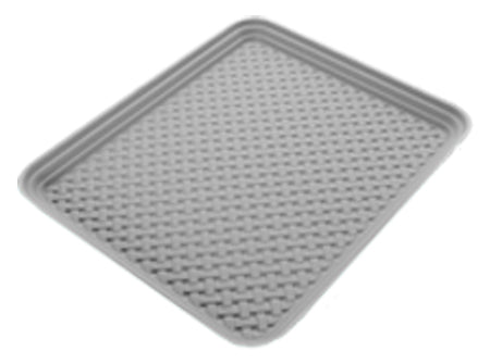 Bamboo Pattern Splash & Crumb Catcher Mat - Stone